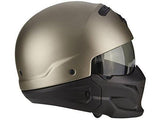 Scorpion EXO COMBAT modular Motorcycle crash Helmet, Titanium, Size M full or open face modern cool  skid lid