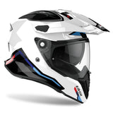 Airoh Commander 'Factor' Adventure Motorcycle Helmet - White Gloss - Large