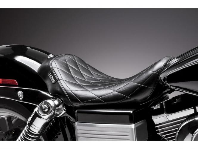 Bare Bones Diamond Stitch Solo Seat Black Vinyl
