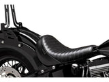 Bare Bones Pleated Stitch Solo Seat Black Vinyl