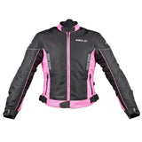 Bike It 'Insignia' Ladies Motorcycle Jacket (Pink) - Size 6 / Extra Small