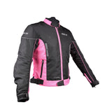 Bike It 'Insignia' Ladies Motorcycle Jacket (Pink) - Size 6 / Extra Small