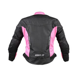 Bike It 'Insignia' Ladies Motorcycle Jacket (Pink) - Size 16 / Extra Extra Large