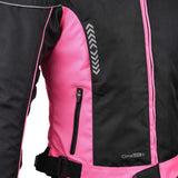 Bike It 'Insignia' Ladies Motorcycle Jacket (Pink) - Size 6 / Extra Small