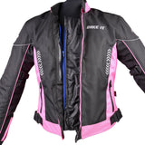 Bike It 'Insignia' Ladies Motorcycle Jacket (Pink) - Size 10 / Medium