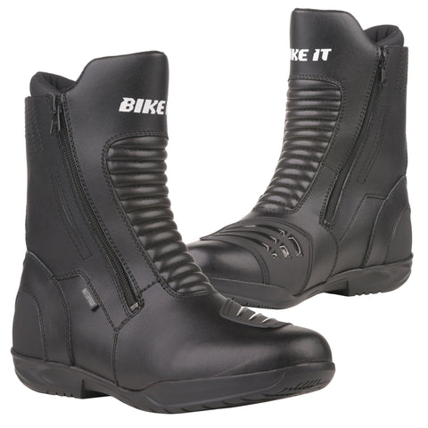 Bike It 'Preto' Black Mid Length Waterproof Motorcycle Boot (UK 11 / EUR 45)