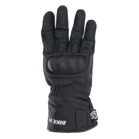 Bike It ''Triple Black'' All-Seasons Motorcycle Glove - Medium