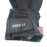 Bike It ''Triple Black Air'' Summer Motorcycle Glove - Large