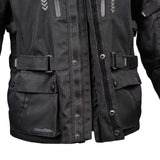 Bike It 'Triple Black' Waterproof Adventure Motorcycle Jacket - XXXXL