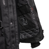 Bike It 'Triple Black' Waterproof Adventure Motorcycle Jacket - Large