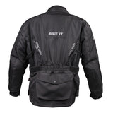 Bike It 'Triple Black' Waterproof Adventure Motorcycle Jacket - XXXXL