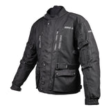Bike It 'Triple Black' Waterproof Adventure Motorcycle Jacket - XS