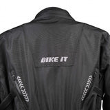 Bike It 'Triple Black' Waterproof Adventure Motorcycle Jacket - Medium