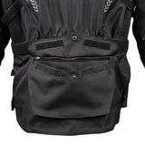 Bike It 'Triple Black' Waterproof Adventure Motorcycle Jacket - XXXXL