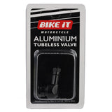 Bike It Aluminium 90A Tubeless Valve 11.3mm (Black - 1 Piece)