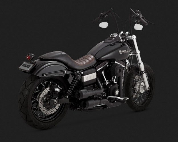 Harley Davidson Dyna Glide Exhaust Hi-Output Grenades Black