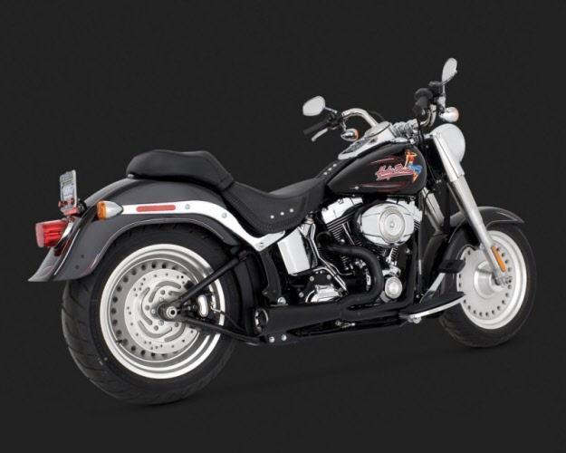 Harley Davidson Softail Exhaust Competition Series 2-1 Black