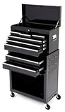 BikeTek Black Rolling Tool Cabinet With Top Chest