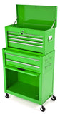 BikeTek Green Rolling Tool Cabinet With Top Chest
