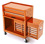 BikeTek Orange Rolling Tool Cabinet With Top Chest