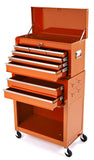 BikeTek Orange Rolling Tool Cabinet With Top Chest