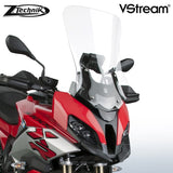 The BMW S1000XR Windscreen V-stream Windshield ZTechnik Z2394 Clear Tall Touring Screen 2020 offers improved comfort and performance by giving a maximum height and width increase, along with maximum impact or scratch protection for that added piece of mind. Ideal for tall riders. State-of-the-art 3.0mm Quantum® hardcoated polycarbonate gives this VStream windscreen outstanding clarity and strength characteristics unmatched by any windshield maker worldwide.