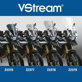 The BMW F850GS Windscreen V-stream Windshield ZTechnik Z2379 Clear Touring Screen 2019 Up is a full-sized touring screen for F850GS riders who take their bikes on long-distance tours. This windscreen provides excellent wind protection, even for taller riders. State-of-the-art 4.5mm Quantum® hardcoated polycarbonate gives this VStream windscreen outstanding clarity and strength characteristics unmatched by any windshield maker worldwide.