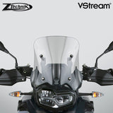 The BMW F850GS Windscreen V-stream Windshield ZTechnik Z2376 Light Tint Sport Screen 2019 Up is an aggressive-looking adventure sport screen, and gives the F850GS/Adventure rider good wind protection without sacrificing the bike's cutting edge appearance. The advanced, patent pending "V" profile and three-dimensional contours of all VStream windshields create a calm and quiet air pocket for the rider. This improvement is notable for the passenger as well.