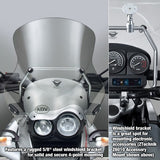 The BMW R1150GS Windscreen V-stream Windsheild ZTechnik Z2423 Light Tint Sport Touring Screen is a standard height screen but adds 2.00" of extra width over stock. This is a great choice as an everyday windscreen.  Beyond the increased size, this windshield is made from 4.5mm hardcoated Lexan FMR polycarbonate sheet. It resists everyday scuffs and wears 10x better than the stock shield. And as well, it is optically transparent. Your ability to see the road is not compromised with this high quality part.